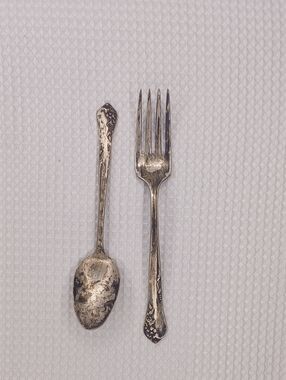 Vintage Oneida Engagement Sterling Silver Small Fork & Spoon Set OFFERS WELCOME!